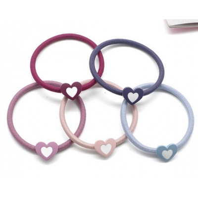 Factory price double loving heart alloy cute hair bands